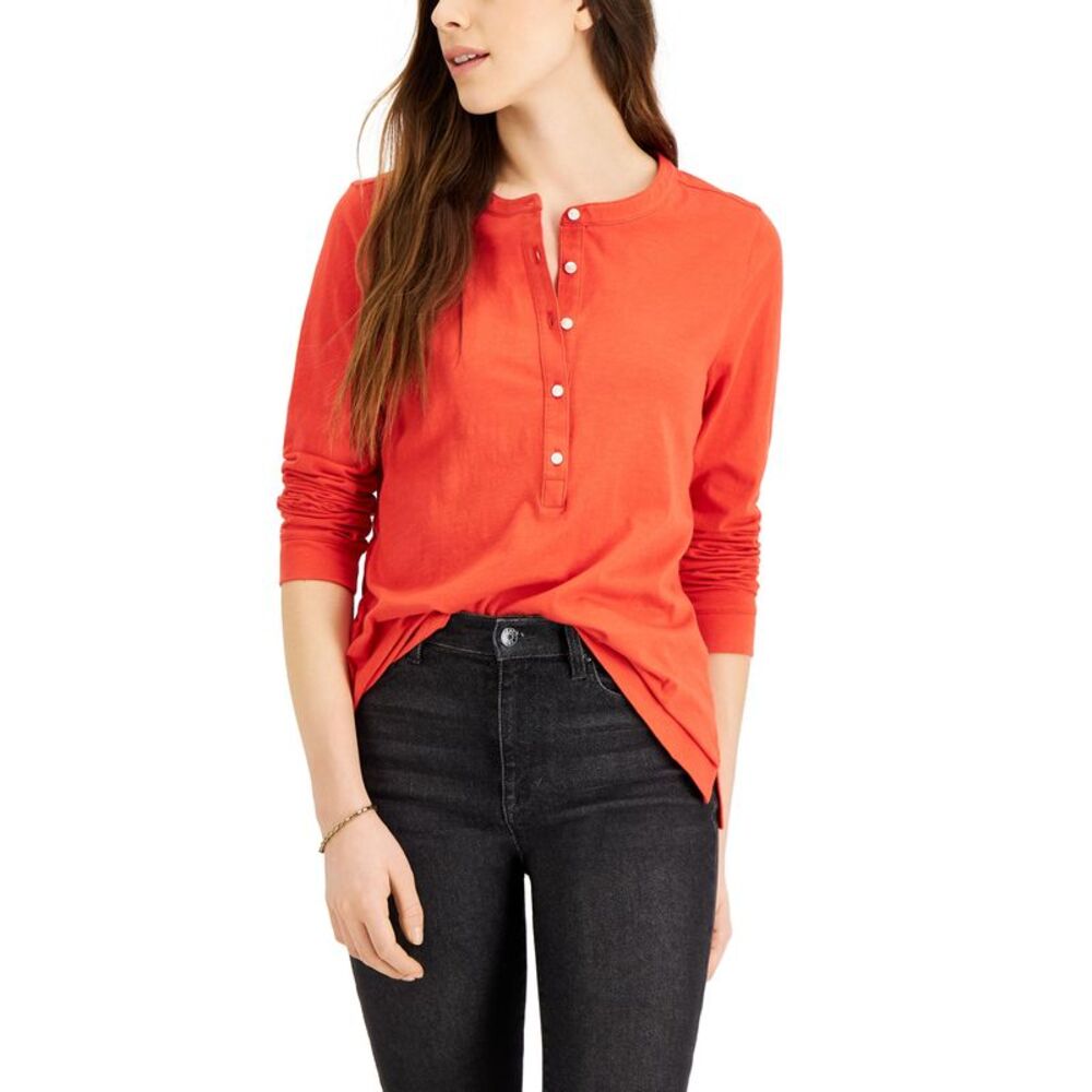 Style & Co Cotton Crewneck Top
